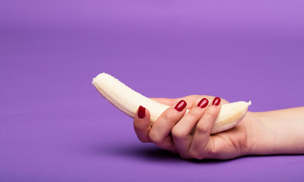 Banana penis in hand