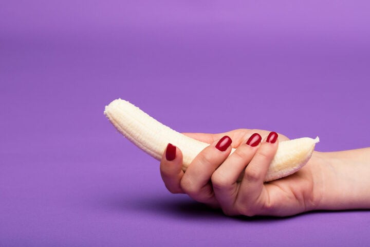 Banana penis in hand