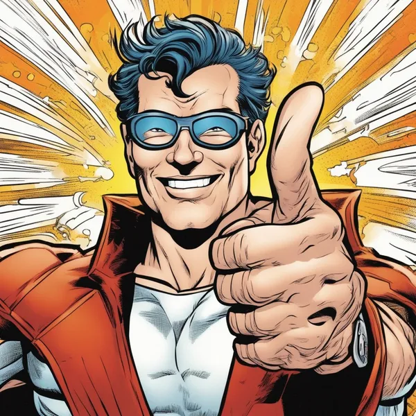 Man giving a thumbs up